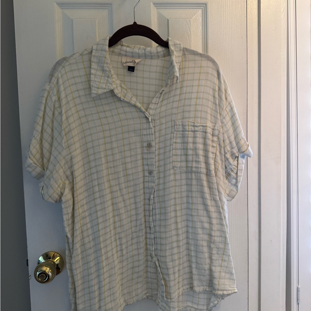 Universal Thread Yellow Plaid Shirt